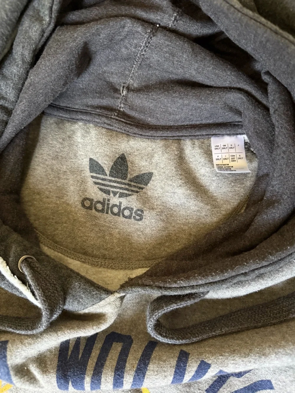 Adidas Michigan Wolverines Gray & Navy Hooded Sweatshirt